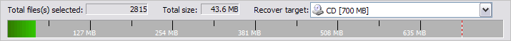 Recover file to CD or DVD