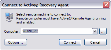 Connect to Active@ Remote Recovery Agent