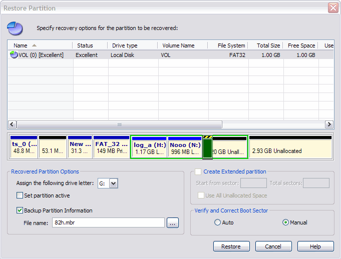 Restore deleted partition