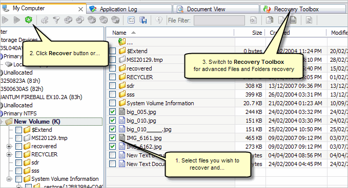 ntfs undelete folder structure